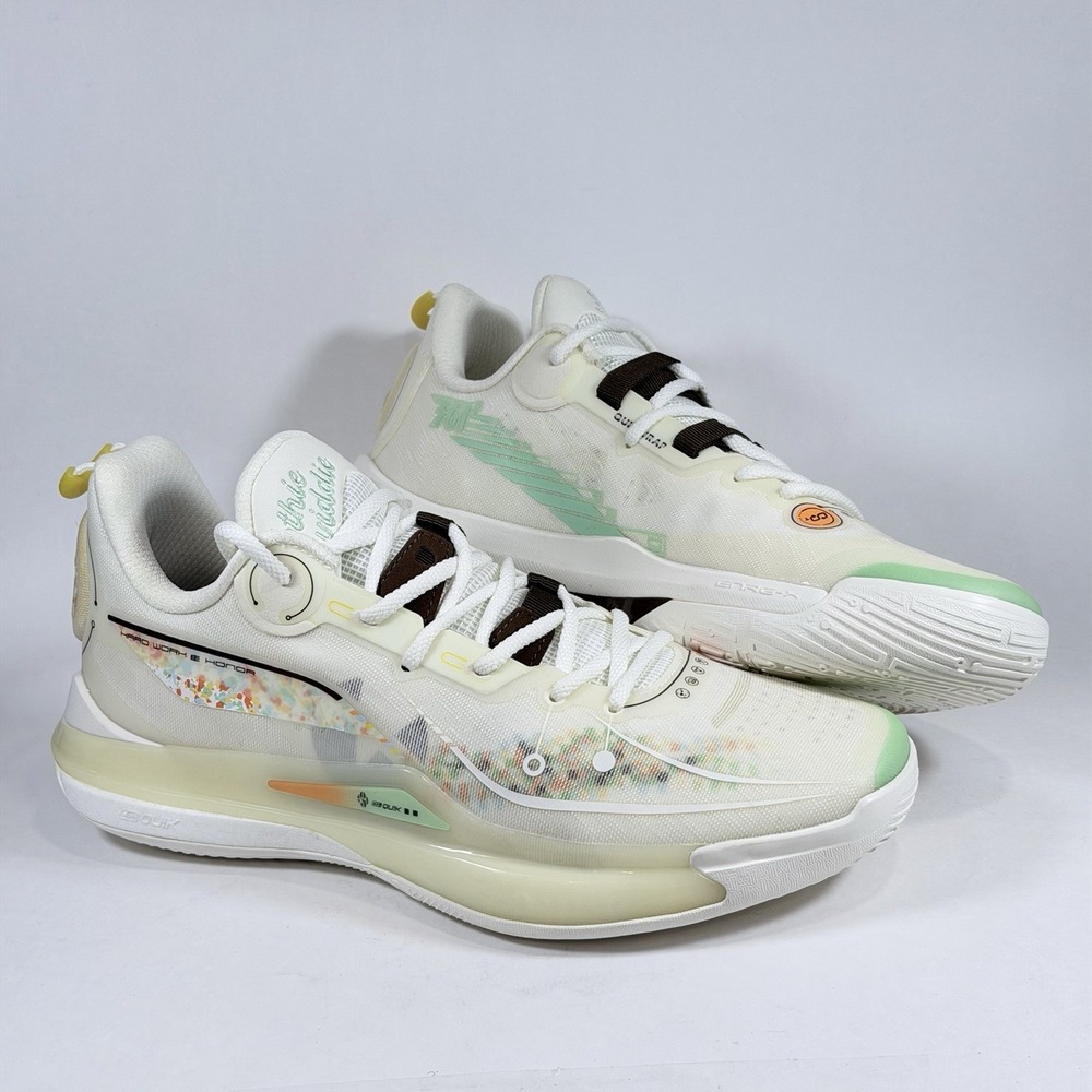 361 Degrees Size-11 Mens DVD 2 Smoothie Basketball Shoes Cream off White